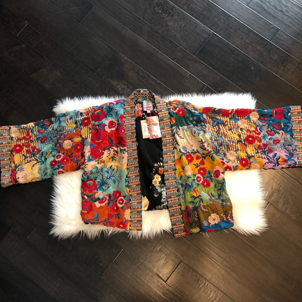 Johnny Was Kiki Crop Kimono size large NWT